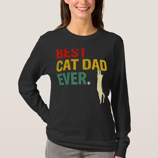 Camiseta El mejor papá de gato es el día del padre del gato (Anverso)