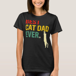 Camiseta El mejor papá de gato es el día del padre del gato