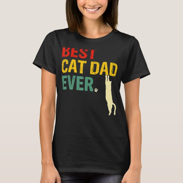Camiseta El mejor papá de gato es el día del padre del gato (Anverso)