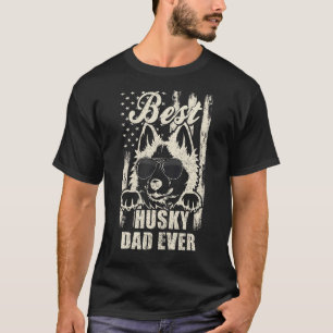 Camiseta El mejor papá de husky divertido de todos los tiem