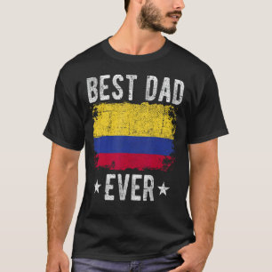 Camiseta El mejor papá de la bandera de Colombia mejor padr