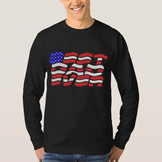 Camiseta El mejor papá de la bandera de EEUU (Anverso)