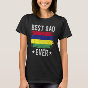 Camiseta El mejor papá de la bandera de Mauricio mejor padr