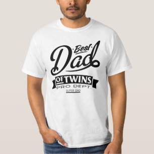 Camiseta El mejor papá de los gemelos favorable Dept. Supe