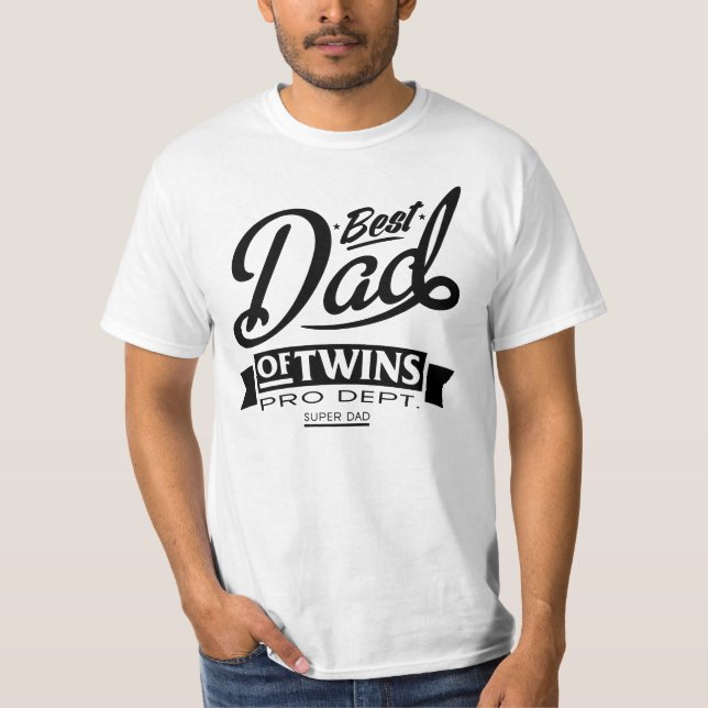 Camiseta El mejor papá de los gemelos favorable Dept. Super (Anverso)