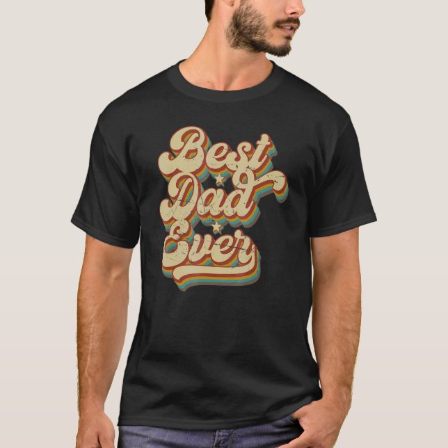 Camiseta El mejor papá de los hombres nunca Funky Disco 70  (Anverso)
