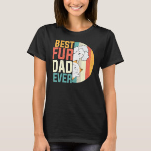 Camiseta El mejor papá de pelaje vintage dueño de perro gat