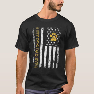 Camiseta El mejor papá de perro alguna vez retro perro Masc