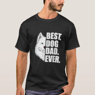 Camiseta El mejor papá de perro alguna vez Samoyed el regal
