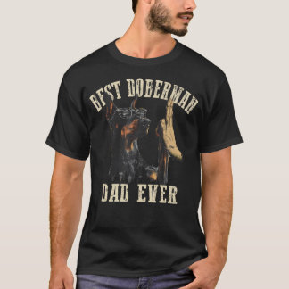Camiseta El mejor papá de perro Doberman divertido vintage