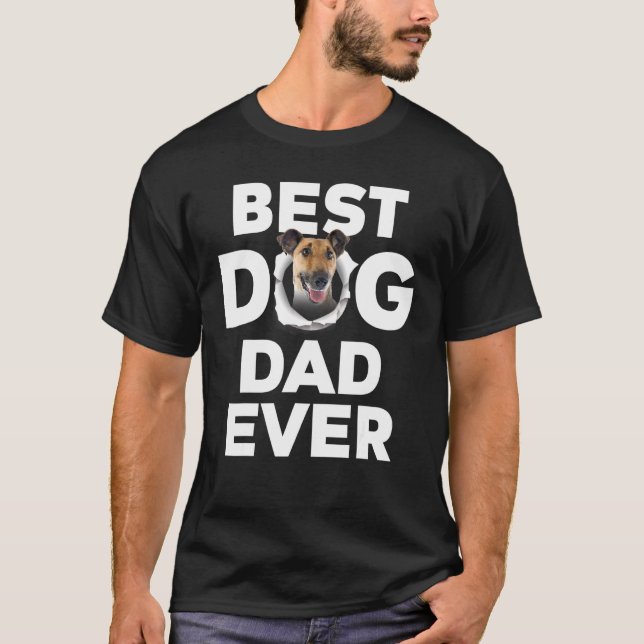 Camiseta El mejor papá de perro nunca fue Zorro suave (Anverso)