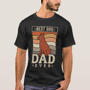 Camiseta El Mejor Papá de Perro Retro Silueta