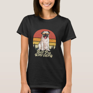 Camiseta El Mejor Papá de Pug Blanco de Todos los Tiempos V