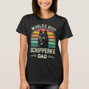 Camiseta El mejor papá de Schipperke del mundo masculino