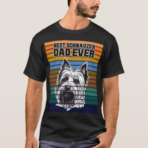 Camiseta El Mejor Papá de Schnauzer Retro Vintage Día del P