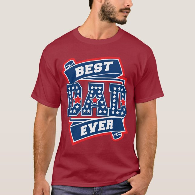 Camiseta El mejor papá de todas las estrellas SuperDad (Anverso)