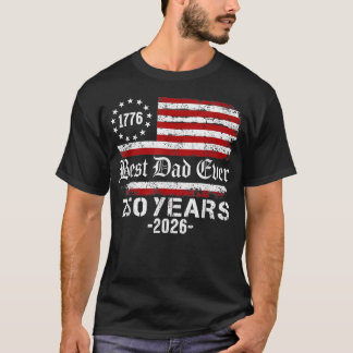 Camiseta El Mejor Papá de Todos 250 Años Americano 250º