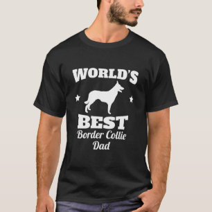 Camiseta El mejor papá del border collie de los mundos
