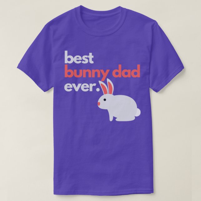 Camiseta El mejor papá del conejo. (Diseño del anverso)