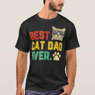 Camiseta El mejor papá del gato alguna vez mascota el padre