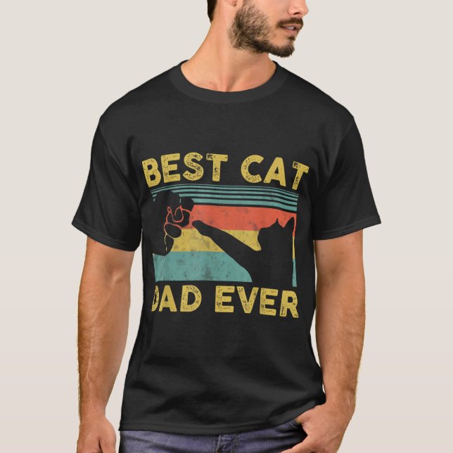Camiseta El mejor papá del gato es el día del padre de papá (Anverso)