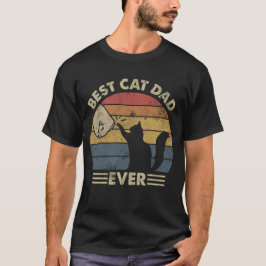 Camiseta El mejor papá del gato es siempre divertido