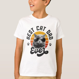 Camiseta El mejor papá del gato es siempre divertido, papá 