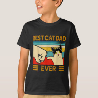 Camiseta El mejor papá del gato es siempre divertido papá d
