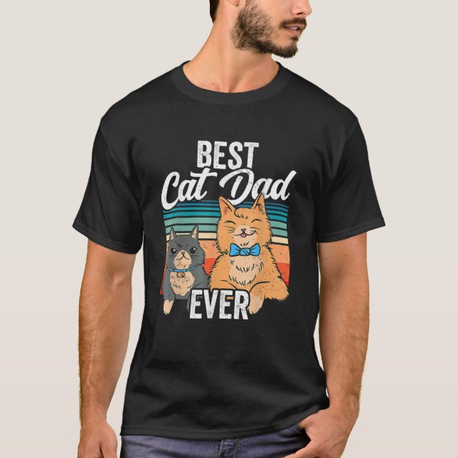 Camiseta El mejor papá del gato es un regalo del padre para (Anverso)