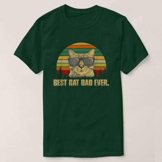 Camiseta El mejor papá del gato jamás ha sido un gato graci (Diseño del anverso)