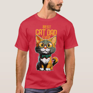 Camiseta El mejor papá del gato jamás Kitty Kitten Lover Pa