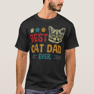 Camiseta El mejor papá del gato jamás viejo gato retro padr