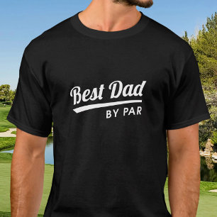 Camiseta El mejor papá del golf Black White Fun de Par Padr