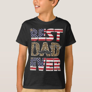 Camiseta El mejor papá del leopardo tocado en el día del pa