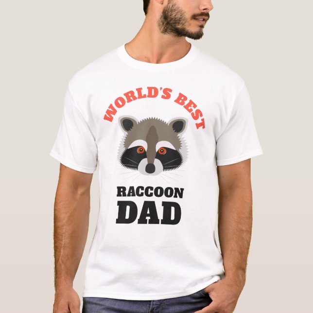 Camiseta El mejor papá del mapache del mundo divertido (Anverso)