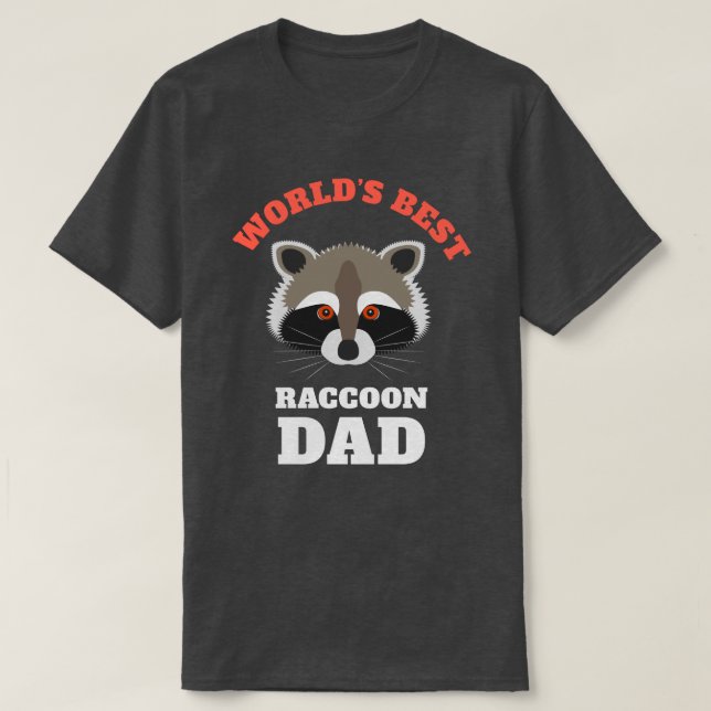 Camiseta El mejor papá del mapache del mundo divertido (Diseño del anverso)
