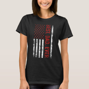 Camiseta El mejor papá del mundo bandera estadounidense par