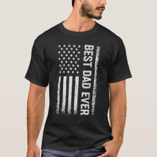 Camiseta El mejor papá del mundo Bandera estadounidense vin