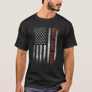 Camiseta El mejor papá del mundo con la bandera de EE. UU.