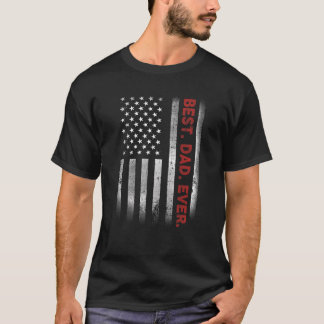 Camiseta El mejor papá del mundo con la bandera de EE. UU. 