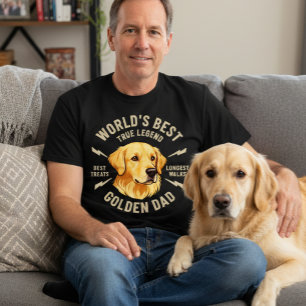 Camiseta El mejor papá del mundo de Golden Retriever