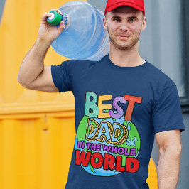 Camiseta El mejor papá del mundo de los hombres multicolor 