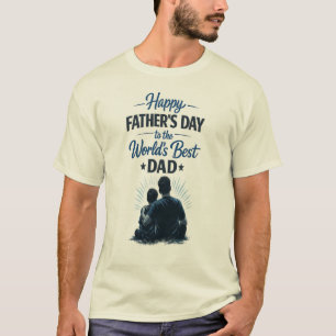 Camiseta El mejor papá del mundo Feliz día del padre Dise