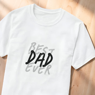 Camiseta El Mejor Papá del Mundo Moderno Grunge Negro y Gri