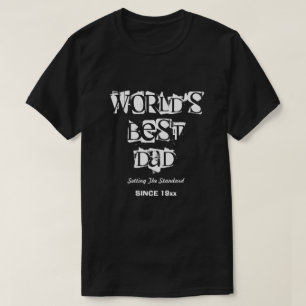 Camiseta El mejor papá del mundo, negro personalizado