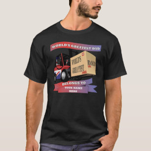 Camiseta El mejor papá del mundo personalizado del Reino U