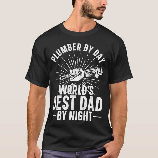 Camiseta El mejor papá del mundo por noche con plomo (Anverso)
