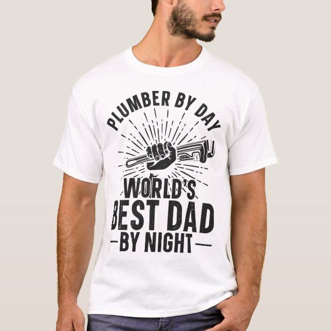 Camiseta El mejor papá del mundo por noche con plomo (Anverso)