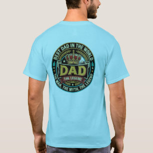 Camiseta El Mejor Papá Del Mundo Retro Día Del Padre Vintag