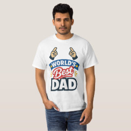Camiseta El mejor papá del mundo señalando con los dedos